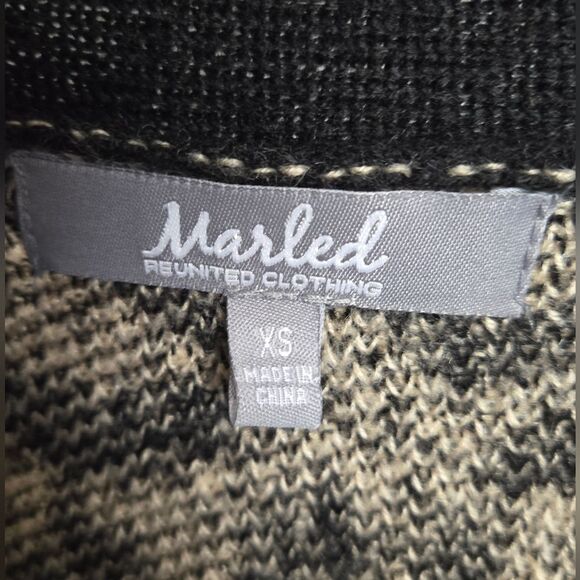 Marled Reunited Clothing Long Sleeve Duster Cardigan Sweater Animal Print Sz XS - Picture 5 of 8